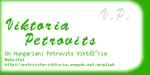 viktoria petrovits business card